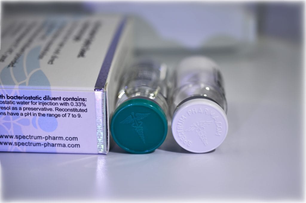 SPECTROS 150 IU with bacteriostatic water is added