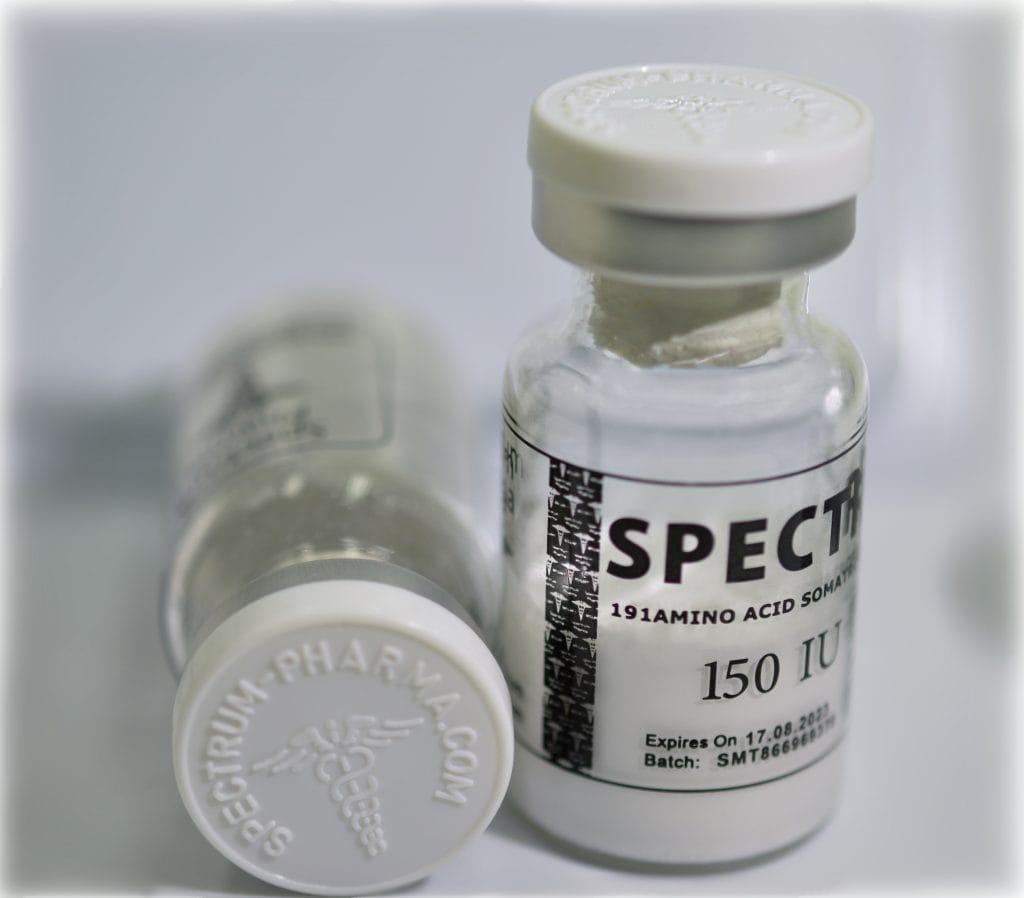 SPECTROS 150 IU with bacteriostatic water is added