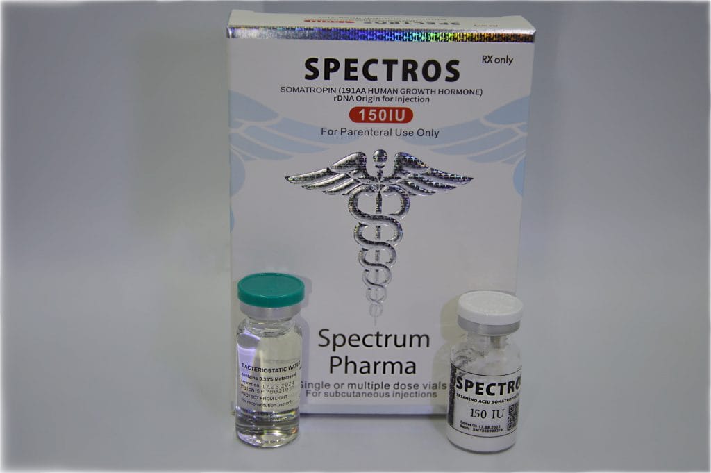 SPECTROS 150 IU with bacteriostatic water is added